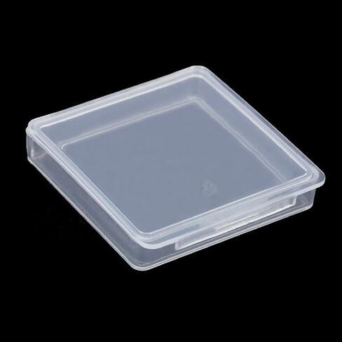 Farmer Mani 12 Pieces Square Empty Mini Clear Plastic Storage Containers with Lids for Tiny Items and Other Craft Projects.(1.85 x 1.85 x 0.32 inch) in Saudi Arabia