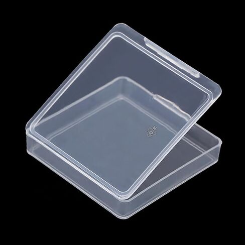 Farmer Mani 12 Pieces Square Empty Mini Clear Plastic Storage Containers with Lids for Tiny Items and Other Craft Projects.(1.85 x 1.85 x 0.32 inch) in Saudi Arabia
