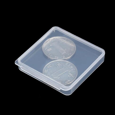 Farmer Mani 12 Pieces Square Empty Mini Clear Plastic Storage Containers with Lids for Tiny Items and Other Craft Projects.(1.85 x 1.85 x 0.32 inch) in Saudi Arabia