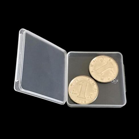 Farmer Mani 12 Pieces Square Empty Mini Clear Plastic Storage Containers with Lids for Tiny Items and Other Craft Projects.(1.85 x 1.85 x 0.32 inch) in Saudi Arabia