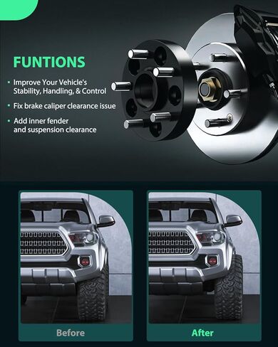 SCITOO 4Pcs 1.5 inch 5x4.5 to 5x4.5 5 Lug Wheel spacers 5x114.3 Bore 82.5mm Compatible with for Cherokee Wheel spacers 1984-2001 for Liberty Wheel spacers 2006-2012 in Saudi Arabia