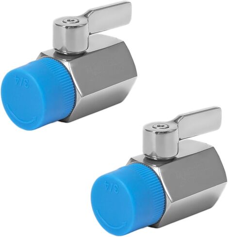 M MINGLE Heavy Duty Brass Garden Hose Shut Off Valve, 3/4 Inch, 2-Pack with 2 Hose Washers in Kuwait