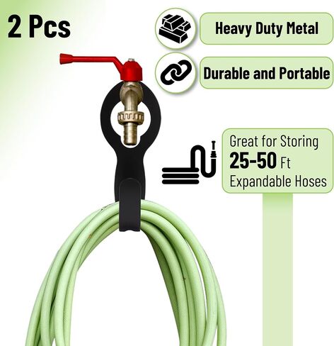 UNCO- Garden Hose Holder, Metal, Fit 50’ of 5/8" Hose, Garden Hose Hanger, Water Hose Holder, Water Hose Holders for Outside, Portable Hose Holder, Hanging Hose Holder, Garden Hose Carrier in Kuwait
