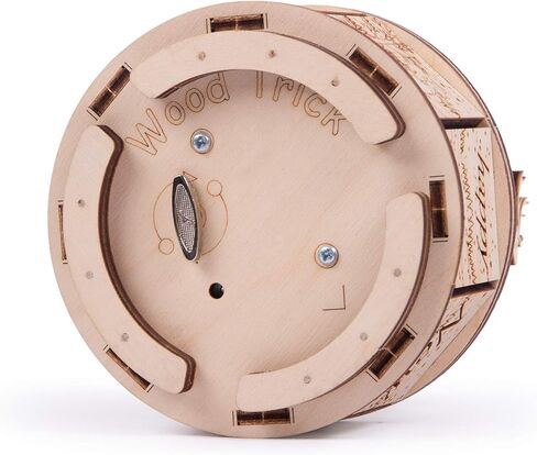 هدايا صندوق الموسيقى Wood Trick من مجموعة نماذج سانتا - نتمنى لك عيد ميلاد سعيد لحن جميل - قوي جدًا وصديق للبيئة - 6 × 5 بوصة - لغز خشبي ثلاثي الأبعاد in Kuwait