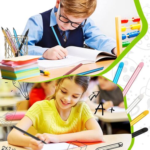 Ctosree 5 Pcs Metal Inkless Pencil Reusable Everlasting Pencil Aluminum Nib Metallic Erasable Pencil for Kids Student Teacher School Classroom Reward Gift Drawing Drafting Writing in Saudi Arabia