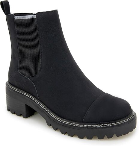 JBU Women's Rd Round Toe Fashion Comfort Inside Zipper Water Resistant Chelsea Boot in Saudi Arabia
