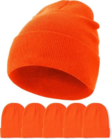 WESTEND 6 Pack Beanies for Men and Women - Unisex Knitted Warm Solid Color Multi-Packs in Saudi Arabia