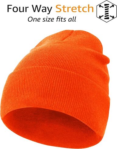 WESTEND 6 Pack Beanies for Men and Women - Unisex Knitted Warm Solid Color Multi-Packs in Saudi Arabia