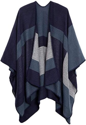 MissShorthair Women's Printed Shawl Wrap Fashionable Open Front Poncho Cape in Kuwait