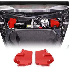 Front Strut Tower Cover Compatible with Chevrolet Corvette C8 Stingray 2020-2024, ABS Engine Bay Front Shock Absorbing Tower Protection Panel Cover Trim Accessories, 2PCS (Matte Black)