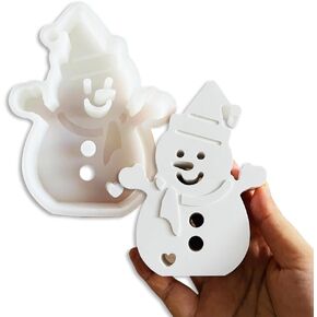 Snowman Shape Car Freshie Silicone Mold for Making Soap Aroma Beads Car Freshie, Pendant, Candle