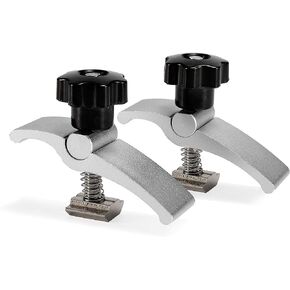 Genmitsu 2PCS T-Track Mini Hold Down Clamp Kit, CNC Router Clamp for Woodworking and Metalworking, Compatible with 3018 CNC Router Machines, 3018-PRO/ 3018-PROVer/ MX3, 2.57’’Lx 0.79’’Wx 1.97’’H