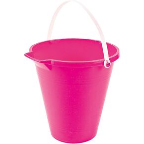 Fun Express - Pink Sand Bucket - Toys - Active Play - Beach Toys - 1 Piece