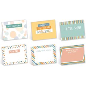 Lunch Box Fill in Sticky Note Assortment / 4" x 3" Encouragement Repositionable Sticky Notes/Set of 6 Love Note Pads/Made in The USA