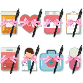 Eaasty 8 Set Nurse Notepads with Pen 2024 Nurse Appreciation Gift with Pen Nurse Week Gift Graduation Party Supplies for Nurse Hospital Student Graduation