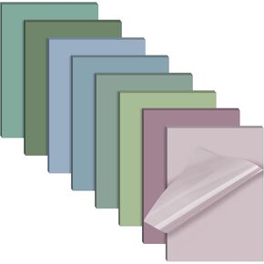 Yinder 4 x 6 Inch Transparent Sticky Notes Translucent Sticky Notes Waterproof Clear Self Memo Pad See Through Bible Journaling Accessories Office School Supplies, 8 Pack 240 Sheets(Pastel)