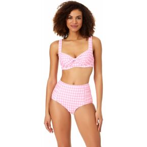Anne Cole Retro Twist Underwire Top Pink 36B/34C