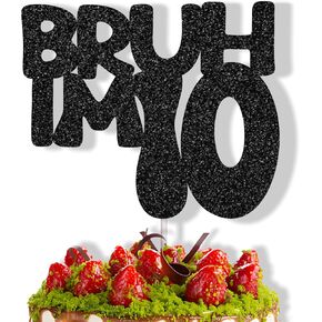 Bruh its My Birthday Decorations Cake Topper Official Teenager Happy Birthday Party Decorations Supplies for Kids Boys (Bruh I,M 12)