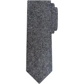 Jacob Alexander Men's Wool Blend Herringbone 2.5 inch Width Slim Neck Tie
