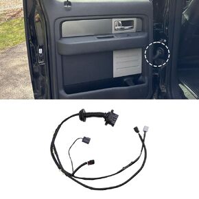 مجموعة سرج أسلاك توصيل باب السائق متوافقة مع Ford F150 Crew Cab 2009 2010 2011 2012 2013 2014، استبدال سرج أسلاك الباب OE# 9L3Z-14631-CAA (جانب السائق LH الخلفي)
