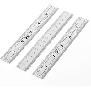 Mr. Pen- Machinist Ruler, 4 Pack (6, 8, 12, 14 inch), Metric Ruler, Millimeter Ruler, (1/64, 1/32, mm and .5 mm), 6 inch Ruler, Stainless Steel Ruler