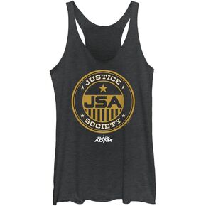 DC Comics Girls' Black Adam Justice Society Jsa Women's Fast Fashion Racerback Tank Top