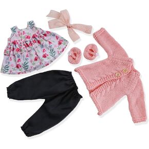 Handmade Waldorf Doll Clothes 12 inch Clothing Set with Pretty Box Girl Christmas Birthday Present-Elsee's Clothes Accessories