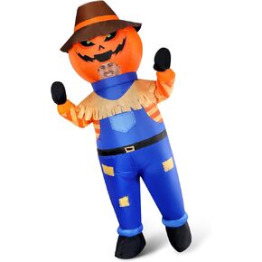 Kitticcino Halloween Inflatable Costume for Adults Pumpkin Inflatable Costume Funny Costume for Men Women Fancy Dress Festival Halloween Costumes Cosplay Party
