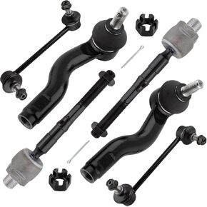 6pc Complete Front Suspension Kit Front Inner Outer Tie Rod End Sway Bar End Links K80250 K80251 EV800531 ES800102 ES800101 for 2006-2009 Ford Fusion 2006-2009 For Mercury Milan