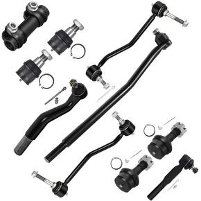 SCITOO 10pcs 4WD Front Suspension Kit Tie Rod End Adjusting Sleeve Sway Bar Link Lower Upper Ball Joint Fit 2000-2005 For Ford Excursion 00-04 For F-250 Super Duty For F-350 Super Duty