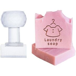 PH PandaHall Flowers Soap Stamp, Soap Chapter Imprint Embossing with Handle Embossing Soap Stamps Soap Making for DIY Handmade Soap Supplies Envelope Invitation Party Favor Craft Art Gift