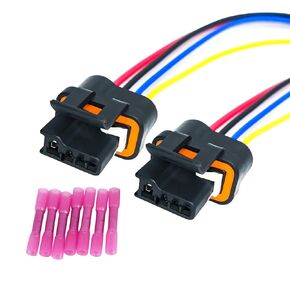 4 Way Alternator Lead for Replaces CS130 CS121 CS144 86-96 GM Repair Harness Connector 12124898 (2PCS)