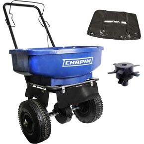 CHAPIN R E 81008A 80LB Residential Salt Spreader, 80 lb, Blue