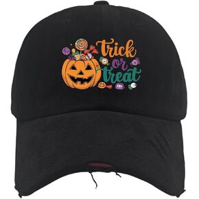 Trick Or Treat Golf Hat Cool Hat AllBlack Womens Beach Hat Gifts for Mom Baseball Hats