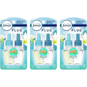 Febreze Plug in Air Fresheners, Heavy Duty Crisp Clean, Odor Fighter for Strong Odors, Scented Oil Refill (2 Count) in Kuwait