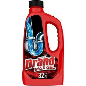 Drano Max Gel Drain Clog Remover and Cleaner for Shower or Sink Drains, Unclogs and Removes Hair, Soap Scum, Blockages, 80 oz