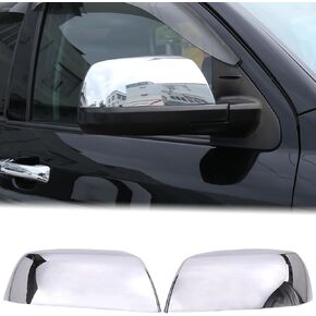 Car Door Rear View Mirror Cover Cap Compatible with Toyota Tundra 2007-2021 Sequoia 2008-2020 Outside Side Rearview Mirror Cover Trim Side Mirror Cap Protection ABS Accessories, Without Turn Signals