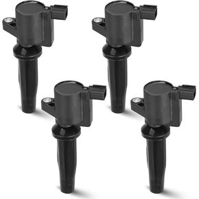 4PCS Ignition Coil Pack Compatible with Ford Mazda Mercury Escape Focus Transit Connect Mariner 2.0L 2.3L, Replace for DG507 DG541 C1453 4M5G-12A366-BC FD505, Blue