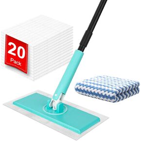 Self-Wringing Twist Mops for Floor Cleaning, Microfiber Floor mop with 57 " Long Handle, Easy Wringing Mop for Hardwood Commercial Household Clean