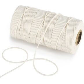 Tenn Well Cotton Butchers Twine, 328 Feet 1.5mm Food Safe Cooking Twine Kitchen String for Cooking, Tying, Trussing, Roasting