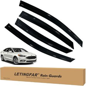 Tape-on Rain Guards for 2013-2020 Ford Fusion, for 2013-2020 Ford Fusion Accessories，Side Vent Visors Shades Window Deflectors for Ford Fusion