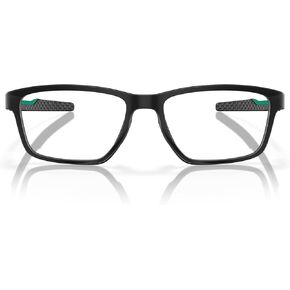 Oakley Men's OX8153 Metalink Rectangular Prescription Eyewear Frames, Satin Black/Demo Lens, 57 mm in Saudi Arabia