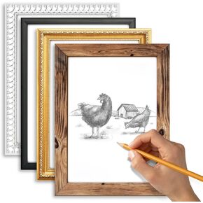OOMET Frame-Like Sketch Drawing Paper - 220GSM Heavyweight for Drawing and Decoration, Kids, Beginners, Artists, Acid-Free, 9x12 Inches, 20 Sheets