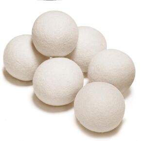 12 Pack All Natural Organic Wool Dryer Balls XL Size - Reusable Chemical Free Natural Fabric Softener, Anti Static, Reduces Clothing Wrinkles and Saves Drying Time