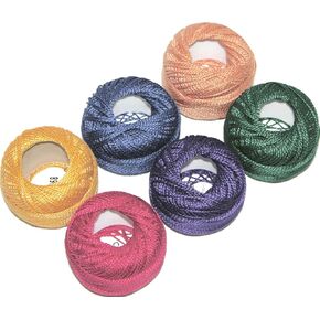 Presencia Finca Perle Cotton ~ Size #5 ~ Thread Sampler Pack for Sewing, Embroidery, and Quilting (04 - Jewel)