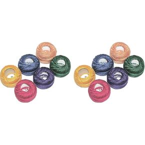 Presencia Finca Perle Cotton ~ Size #5 ~ Thread Sampler Pack for Sewing, Embroidery, and Quilting (04 - Jewel)
