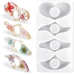 Silicone Resin Mold for Thumb Book Page Holder, Reusable Bookmark Mold, Handmade Resin Casting Molds, Dried Flower Resin Thumb Book Holder Molds for DIY Reading Accessory for Book Lovers Readers