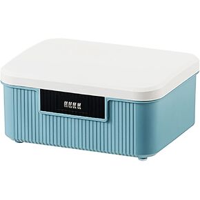 Lockable Storage Container Bin, 2.3 Gallon Capacity Organizer Box with Combination Lock, Heavy Duty Plastic Trunk, Usable As Item Organizer Or Office File Storage(White)