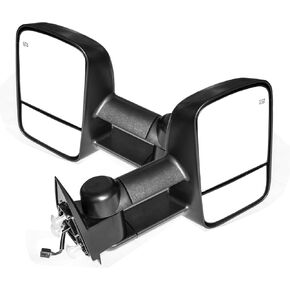 Pair Tow Mirrors Compatible with 1999-2002 Chevy Silverado GMC Sierra Tow Mirror Power Heated Turn Signal Light Side View Mirror Set