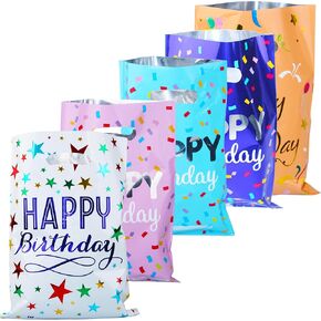 saizone 25pcs Happy Birthday goody bags for kids,Birthday party bags for kids goodies,Party favors bags for kids birthday,Birthday return gift bags,Happy Birthday Party Favor Bags,for Girls Boys